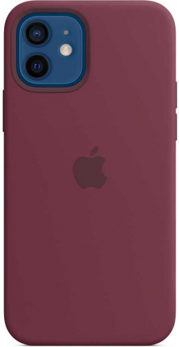 Чехол (клип-кейс) Apple для Apple iPhone 12/12 Pro Silicone Case with MagSafe сливовый (MHL23ZE/A)