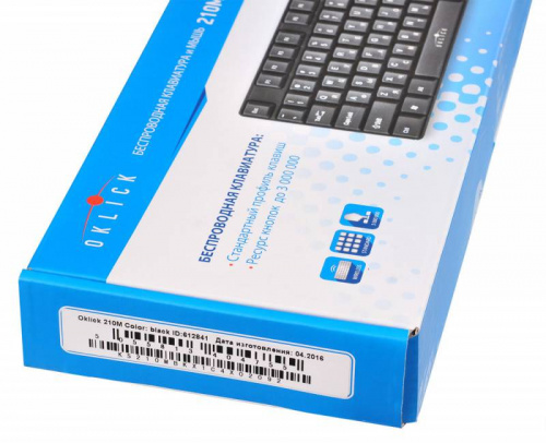 Клавиатура + мышь Оклик 210M клав:черный мышь:черный USB беспроводная (612841) фото 2