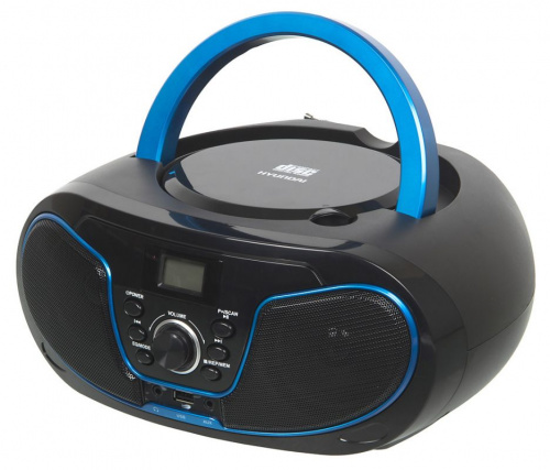 Аудиомагнитола Hyundai H-PCD160 черный/синий 4Вт/CD/CDRW/MP3/FM(dig)/USB фото 2