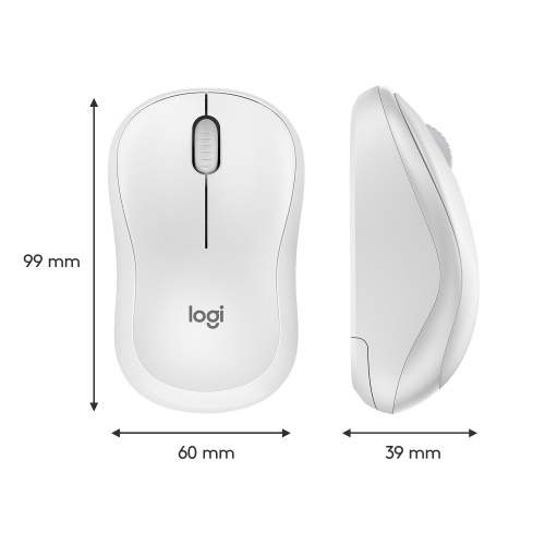 Мышь Logitech M221 SILENT белый оптическая (1000dpi) silent беспроводная USB для ноутбука (3but) фото 5