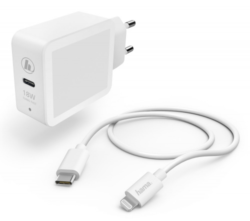 Сетевое зар./устр. Hama H-188330 3A PD для Apple кабель Apple Lightning/Type-C белый (00188330) фото 2