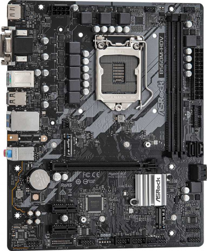 Материнская плата Asrock B560M-HDV Soc-1200 Intel B560 2xDDR4 mATX AC`97 8ch(7.1) GbLAN+VGA+DVI+HDMI фото 4