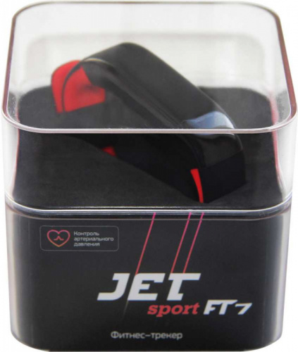 Фитнес-трекер Jet Sport FT-7 OLED корп.:черный рем.:красный (FT-7 RED) фото 3