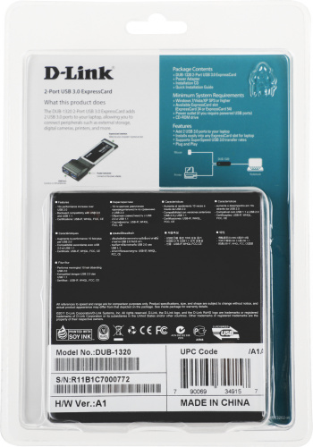 Адаптер для ноутбука D-Link DUB-1320 черный фото 2