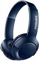 Гарнитура накладные Philips SHB3075BL синий беспроводные bluetooth оголовье (SHB3075BL/00)