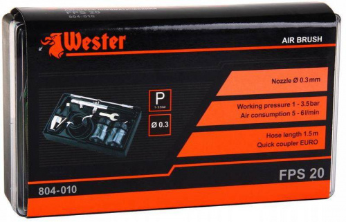 Аэрограф Wester FPS-20 60л/мин соп.:0.35мм бак:0.06л фото 5