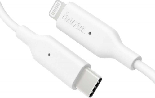Кабель Hama Mfi 00183295 USB Type-C (m)-Lightning (m) 1м белый фото 2