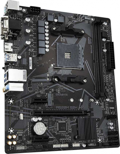 Материнская плата Gigabyte A520M S2H Soc-AM4 AMD A520 2xDDR4 mATX AC`97 8ch(7.1) GbLAN RAID+VGA+DVI+HDMI фото 2