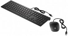 Клавиатура + мышь HP Pavilion 400 клав:черный мышь:черный USB slim