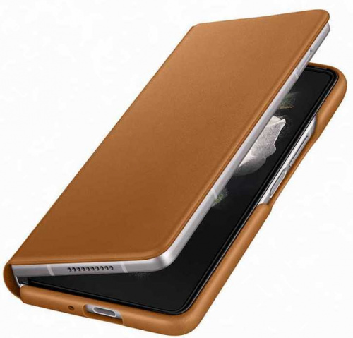 Чехол (флип-кейс) Samsung для Samsung Galaxy Z Fold3 Leather Flip Cover коричневый (EF-FF926LAEGRU) фото 4