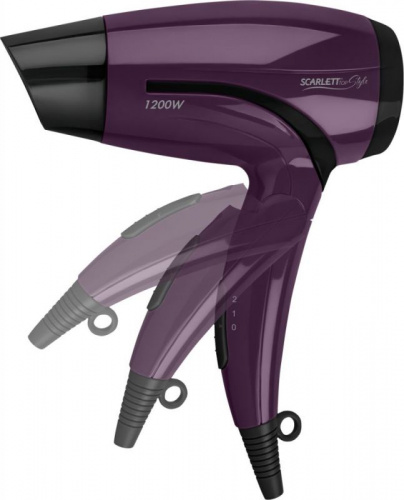 Фен Scarlett SC-HD70T28 1000Вт фиолетовый/черный фото 3