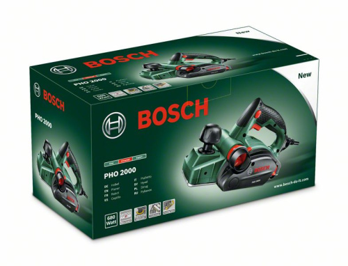 Рубанок Bosch PHO 2000 680Вт 82мм 19500об/мин фото 4