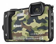 Фотоаппарат Nikon CoolPix W300 камуфляж 16Mpix Zoom5x 3" 4K 99Mb SDXC/SD/SDHC CMOS 1x2.3 50minF 30fr/s HDMI/KPr/DPr/WPr/FPr/WiFi/GPS/EN-EL12