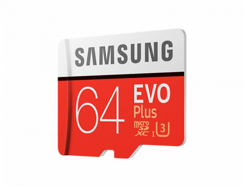 Флеш карта microSDXC 64Gb Class10 Samsung MB-MC64GA/RU EVO PLUS 2 + adapter фото 2