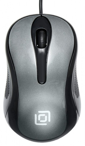 Мышь Оклик 385M черный/серый оптическая (1600dpi) USB для ноутбука (3but) фото 5