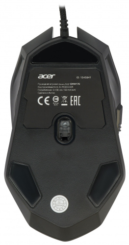 Мышь Acer OMW170 черный оптическая (3200dpi) USB (6but) фото 10