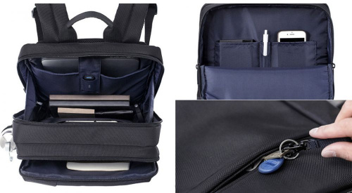 Рюкзак для ноутбука 15" Xiaomi Mi Business Backpack черный полиэстер/нейлон (ZJB4064GL) фото 8