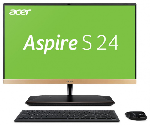 Моноблок Acer Aspire S24-880 23.8" Full HD i5 8250U (1.6)/8Gb/1Tb 5.4k/UHDG 620/CR/Windows 10 Home/GbitEth/WiFi/BT/135W/клавиатура/мышь/Cam/золотистый 1920x1080 фото 2
