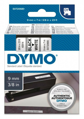 Картридж ленточный Dymo D1 S0720680 черный/белый для Dymo фото 3