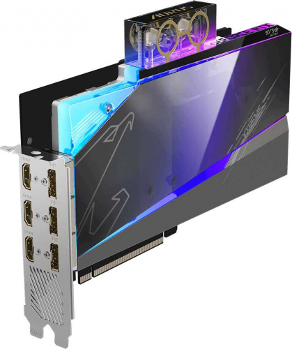 Видеокарта Gigabyte PCI-E 4.0 GV-N3080AORUSX WB-10GD NVIDIA GeForce RTX 3080 10240Mb 320 GDDR6X 1845/19000 HDMIx3 DPx3 HDCP Ret фото 5