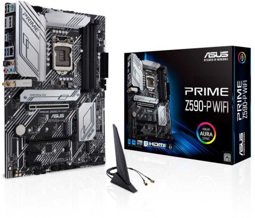 Материнская плата Asus PRIME Z590-P WIFI Soc-1200 Intel Z590 4xDDR4 ATX AC`97 8ch(7.1) 2.5Gg RAID+HDMI+DP фото 3