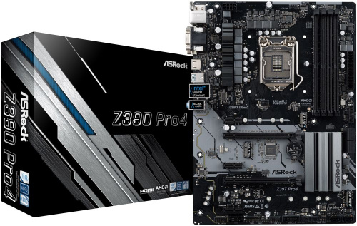 Материнская плата Asrock Z390 PRO4 Soc-1151v2 Intel Z390 4xDDR4 ATX AC`97 8ch(7.1) GbLAN RAID+VGA+DVI+HDMI фото 3