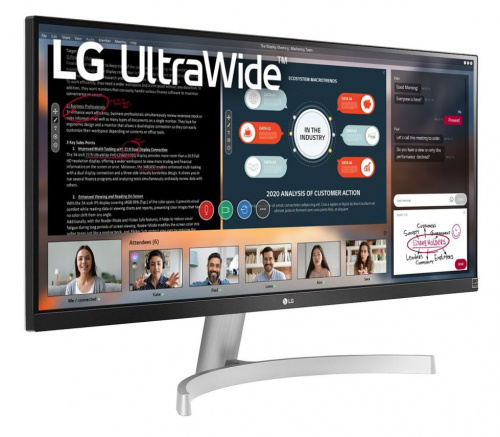 Монитор LG 29" UltraWide 29WN600-W белый IPS LED 21:9 HDMI M/M матовая 250cd 178гр/178гр 2560x1080 DisplayPort FHD 4.7кг фото 3