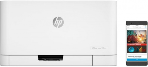 Принтер лазерный HP Color LaserJet 150nw (4ZB95A) A4 WiFi белый фото 4