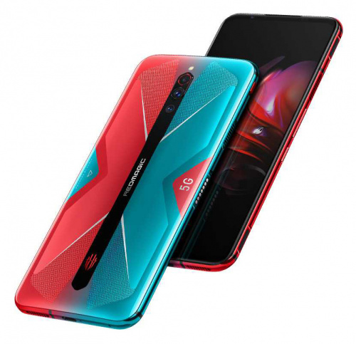 Смартфон Nubia Red Magic 5G 256Gb 12Gb красный/голубой моноблок 3G 4G 2Sim 6.65" 1080x2340 Android 10 64Mpix 802.11 a/b/g/n/ac/ax NFC GPS GSM900/1800 GSM1900 TouchSc MP3 A-GPS фото 3
