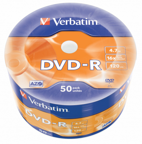 Диск DVD-R Verbatim 4.7Gb 16x bulk (50шт) (43788) фото 2