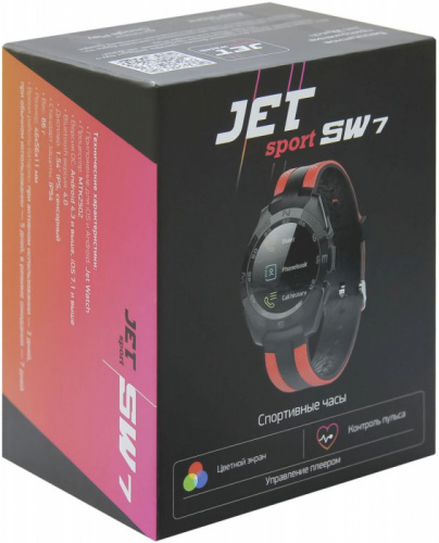 Смарт-часы Jet Sport SW-7 55мм 1.54" IPS красный (SW-7 RED) фото 2