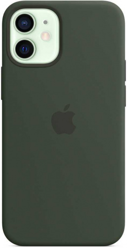 Чехол (клип-кейс) Apple для Apple iPhone 12 mini Silicone Case with MagSafe зеленый кипрский (MHKR3ZE/A) фото 2