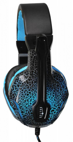 Наушники с микрофоном Оклик HS-L400G ZEUS черный/синий 2.2м мониторные оголовье (359480) фото 19