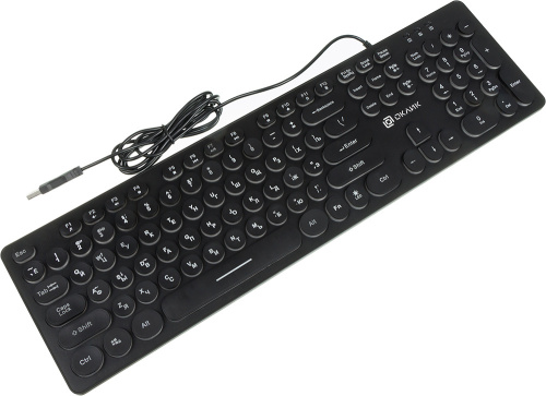 Клавиатура Оклик 420MRL черный USB slim Multimedia LED фото 2