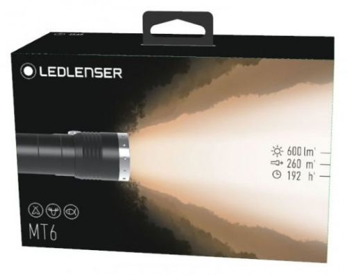 Фонарь ручной Led Lenser MT6 черный лам.:светодиод. AAx3 (500845) фото 3