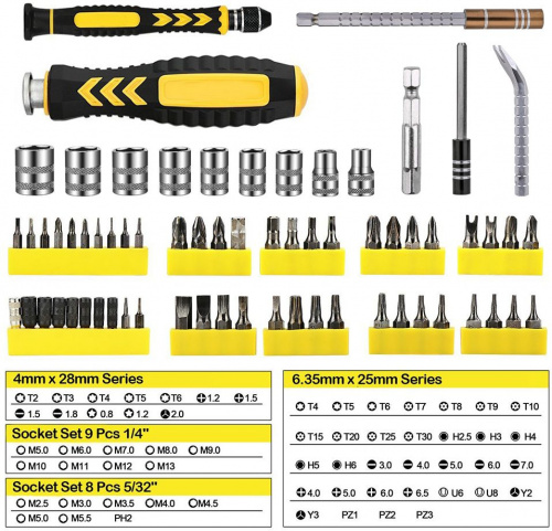 Набор инструментов Deko Mobile 67 pcs Tool Kit 67 предметов (жесткий кейс) фото 2