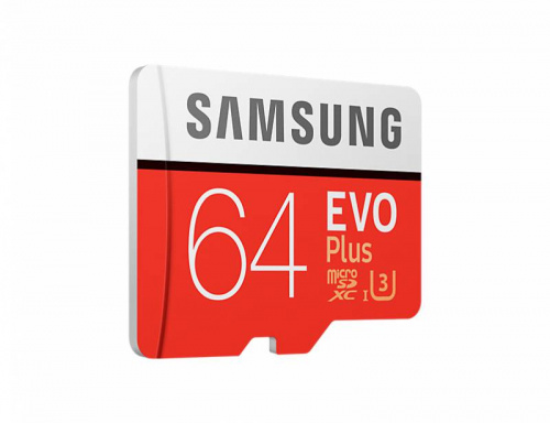 Флеш карта microSDXC 64Gb Class10 Samsung MB-MC64GA/RU EVO PLUS 2 + adapter фото 3
