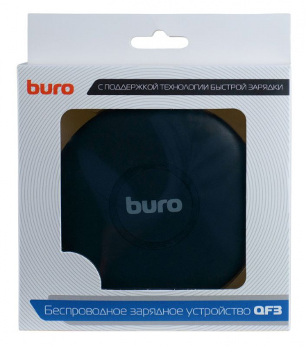 Беспроводное зар./устр. Buro QF3 QC3.0 1.2A+1A универсальное черный (QF3) фото 6