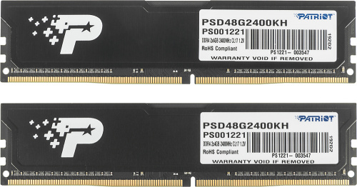 Память DDR4 2x4Gb 2400MHz Patriot PSD48G2400KH RTL PC4-19200 CL17 DIMM 288-pin 1.2В фото 3