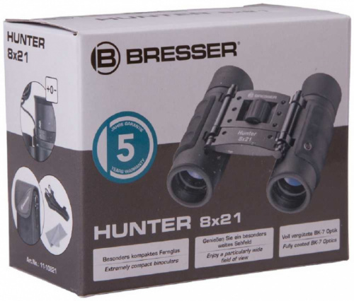 Бинокль Bresser 8-8x 21мм Hunter 8x21 черный (24477) фото 4