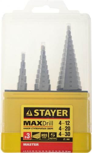 Набор сверл Stayer 29660-4-30-H3 по металлу (3пред.) для дрелей/перфораторов фото 3