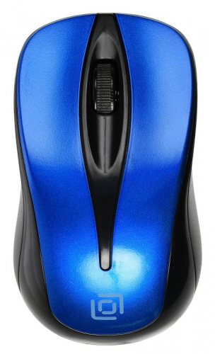 Мышь Оклик 675MW черный/синий оптическая (1200dpi) беспроводная USB для ноутбука (3but) фото 5