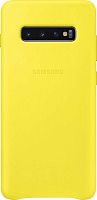 Чехол (клип-кейс) Samsung для Samsung Galaxy S10+ Leather Cover желтый (EF-VG975LYEGRU)