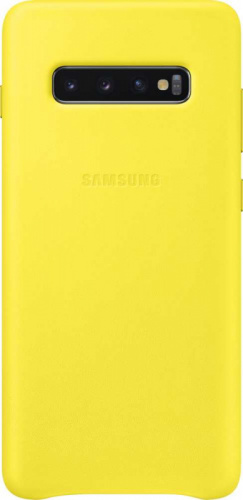 Чехол (клип-кейс) Samsung для Samsung Galaxy S10+ Leather Cover желтый (EF-VG975LYEGRU)