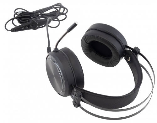 Наушники с микрофоном Оклик HS-L810G ANONYMOUS черный 2.2м мониторные оголовье (1460164) фото 12