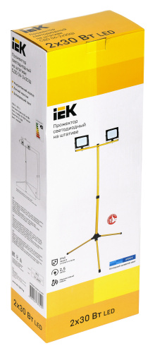 Прожектор уличный IEK СДО LPDO606-2X030-65-K02 светодиодный 60Вт корп.алюм.черный фото 2