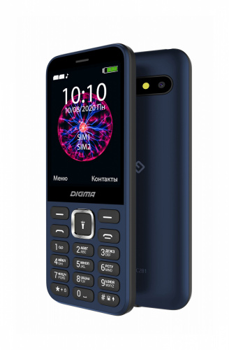 Мобильный телефон Digma C281 Linx 32Mb синий моноблок 2Sim 2.8" 240x320 0.08Mpix GSM900/1800 MP3 microSD фото 2