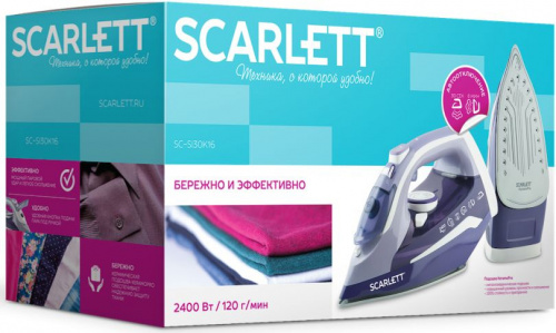 Утюг Scarlett SC-SI30K16 2400Вт фиолетовый фото 6