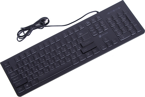 Клавиатура Оклик 440ML черный USB slim LED фото 9
