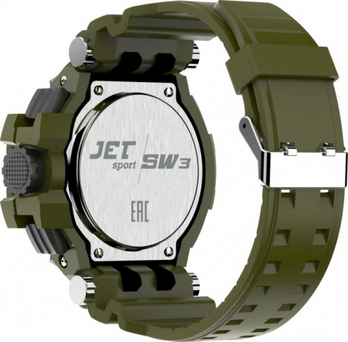 Смарт-часы Jet Sport SW3 51мм 1.2" LCD серый (SW-3 GREEN) фото 4